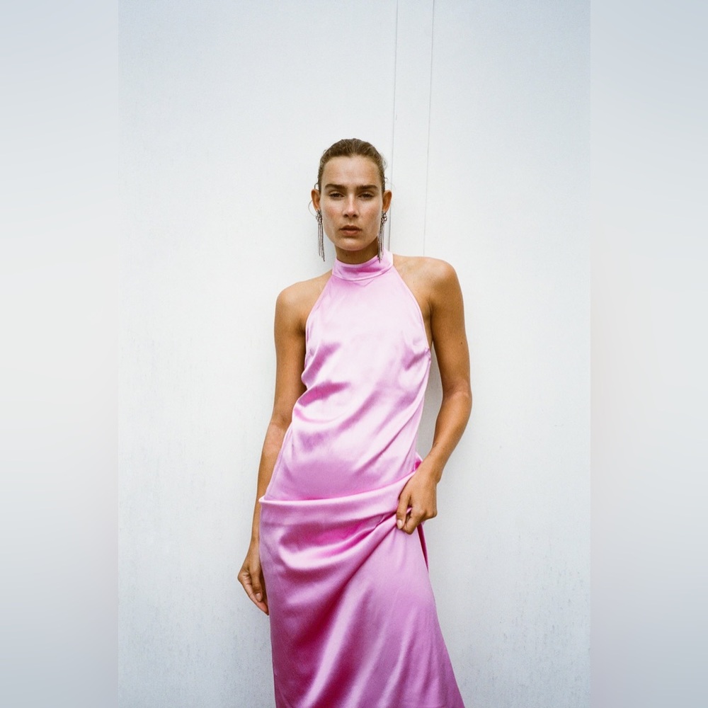 ZARA SATIN DRESS - Picture 10 of 15